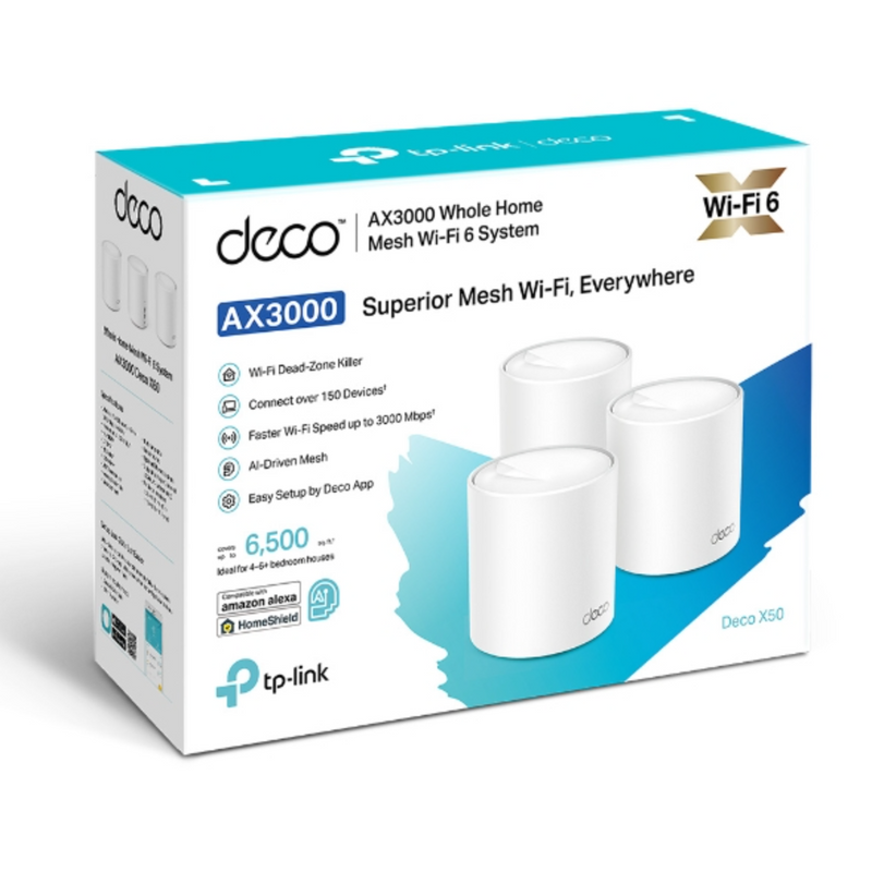 TP-Link Deco X50 (3-Pack) | AX3000 Whole Home Mesh WiFi 6 System | Connect It Ireland