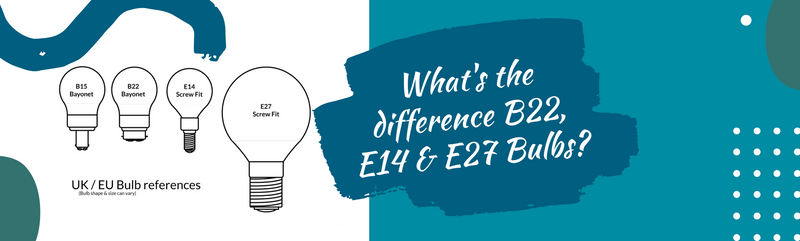 What's the difference between B22, E14, E27 & GU10 Bulbs?