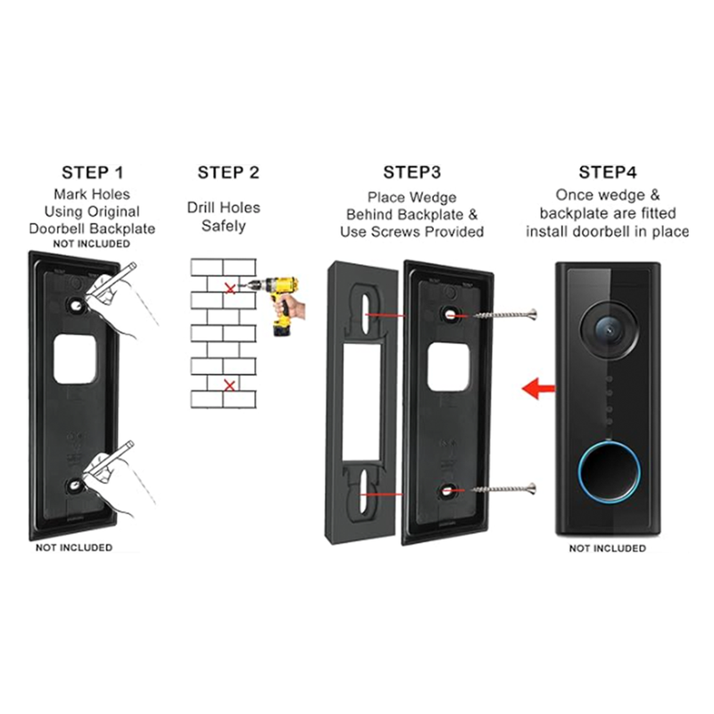 30 Degree Angle Corner Bracket | Eufy Doorbell 2K Wired, 2K Wireless & 1080p | Connect It Ireland