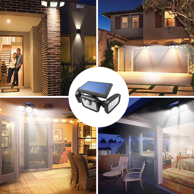 SUNARI Outdoor Solar Light | 3 Panel LED Lamp with PIR Motion Sensor | Connect It Ireland