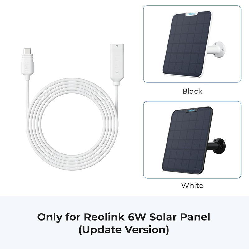 4.5m Type C Extension Cable for Reolink Solar Panel 2 6W | White | Connect It Ireland