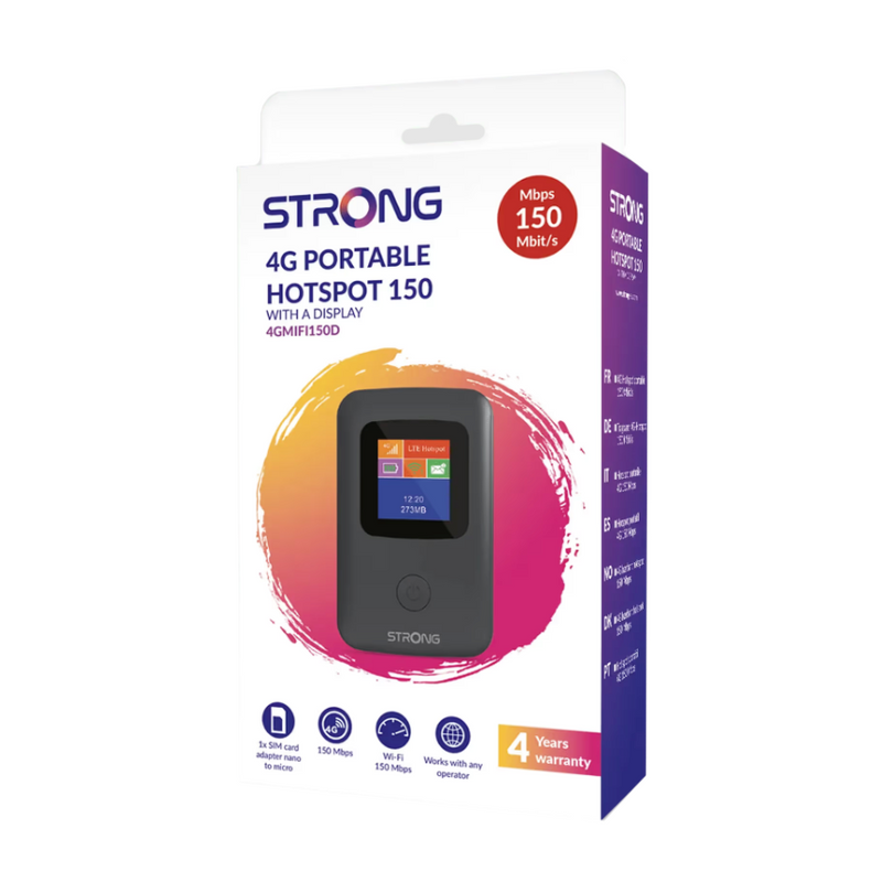 STRONG 4G Portable Hotspot 150 With Display | 4GMIFI150D | Connect It Ireland