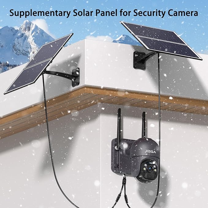 20W Solar Panel for Battery Security Cameras | Type-C cable (3 Meters)