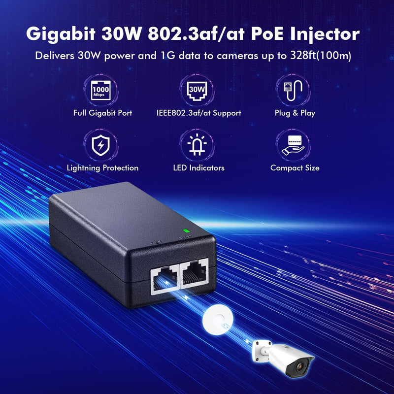 MokerLink Gigabit PoE Injector | Connect It Ireland