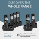 Alcatel F860 Duo Twin Pack Cordless Phones with Call Block | Black | Connect It Ireland