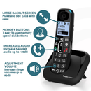 Amplicomms BigTel 1502 Cordless Big Button Phone for Elderly Duo | Black | Connect It Ireland