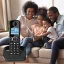 Alcatel F860 Single Cordless Phone with Call Block | Black | Connect It Ireland