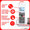 Swissvoice Xtra 2355 Duo Big Button Cordless Phone with Additional Handset | White | Connect It Ireland