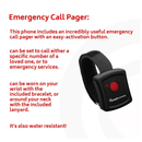 Amplicomms BigTel 50 Big Button Corded Telephone with Alarm Bracelet | Black | Connect It Ireland