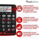 Amplicomms BigTel 50 Big Button Corded Telephone with Alarm Bracelet | Black | Connect It Ireland