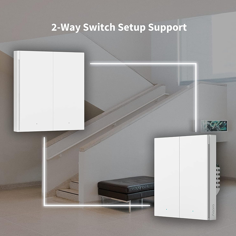 Aqara Smart Wall Switch H1 (Double Rocker - No Neutral) | Connect It Ireland