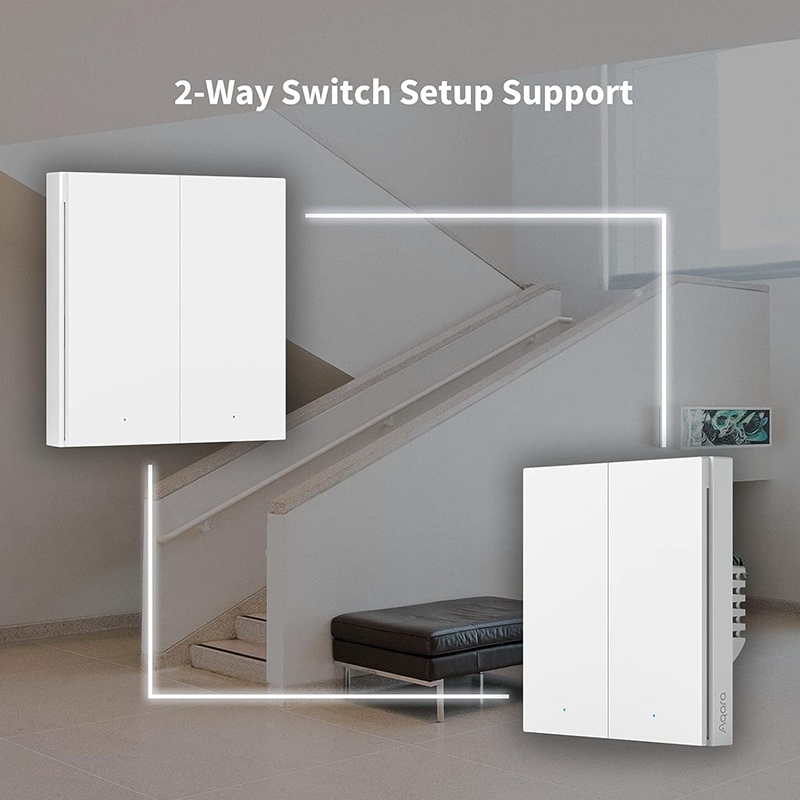 Aqara Smart Wall Switch H1 (Double Rocker - With Neutral) | Connect It Ireland