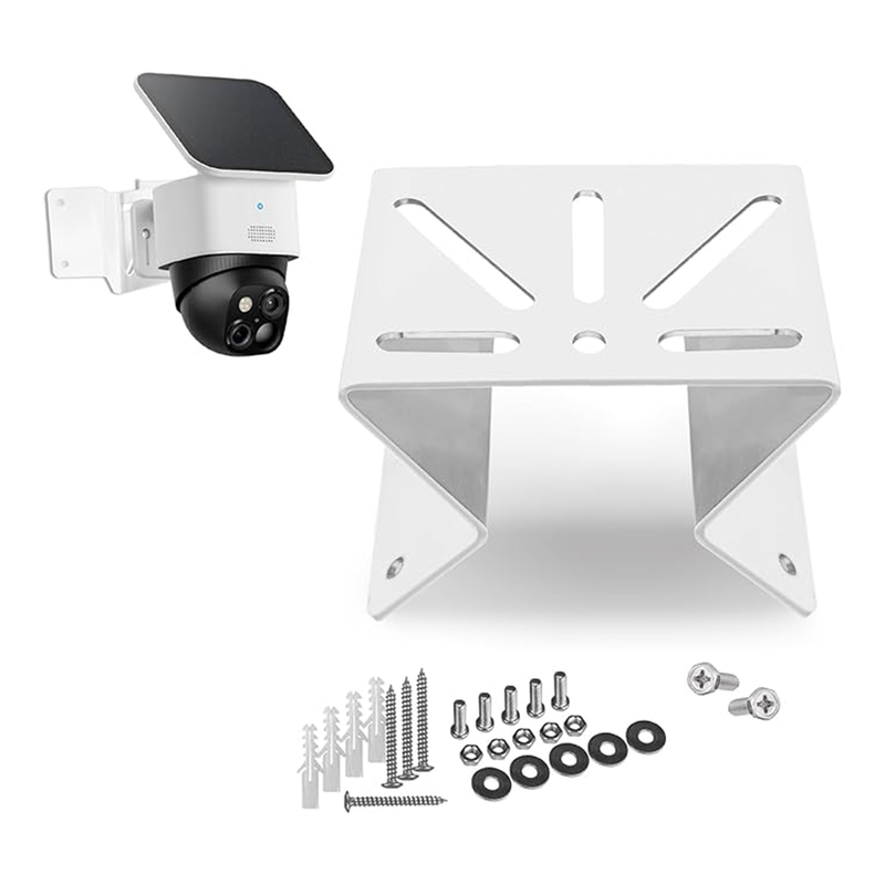 Universal Corner Mount Bracket for PTZ Cameras | White Coated Metal