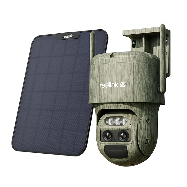 Reolink TrackMix LTE-C | 4G Dual-Lens Security Camera with Auto-Zoom Tracking | Camo | Connect It Ireland