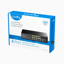 Cudy 8-Port Gigabit PoE+ Switch with 2 Gigabit Uplink Ports 120W | GS1010P | Connect It Ireland