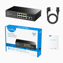 Cudy 8-Port Gigabit PoE+ Switch with 2 Gigabit Uplink Ports 120W | GS1010P | Connect It Ireland