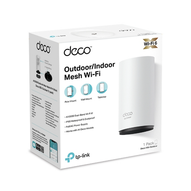 Deco X50-Outdoor | AX3000 Outdoor / Indoor Whole Home Mesh WiFi 6 Unit | Connect It Ireland