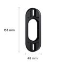 Reolink Mounting Bracket & Wedge for Video Doorbell (Battery) in black, measuring 133mm x 48mm, ideal for angled doorbell installation.