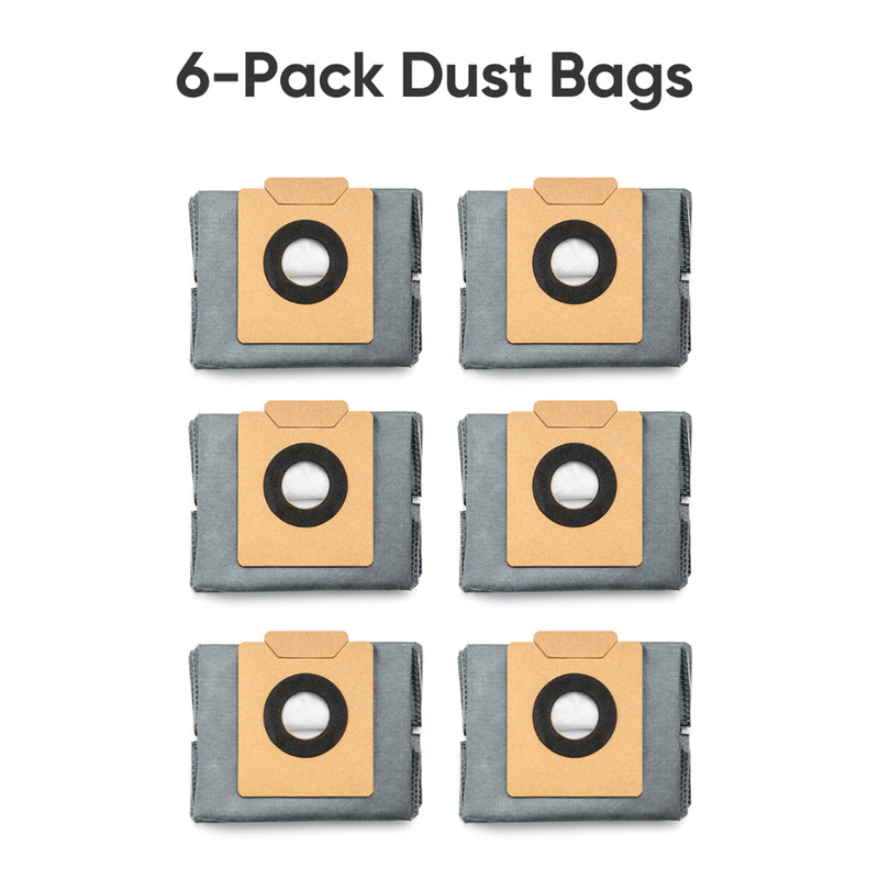 6-Pack Anti-Bacterial Deodorising Dust Bags | Compatible eufy Clean X8 Pro SES