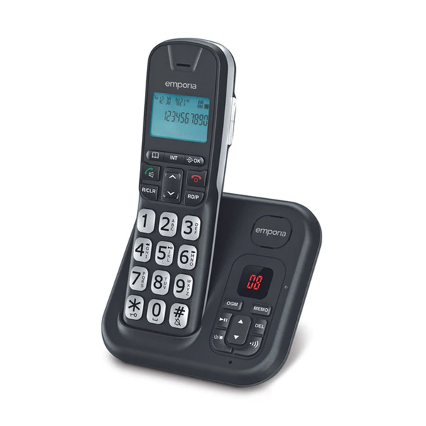 Emporia Big-Button Digital Cordless Home Phone with Answering Machine | GD61-AB | Connect It Ireland