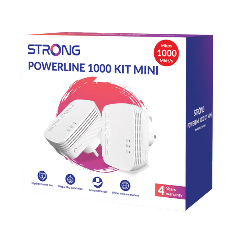 STRONG Powerline 1000 Duo Mini UK | POWERL1000DUOMINIUK | Connect It Ireland