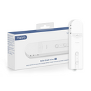 Aqara Roller Shade Driver E1 in white, a smart home controller for automated blinds, compatible with beaded cords. Available at Connectit.ie.