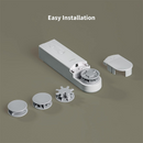 Aqara Roller Shade Driver E1 in white, a smart home controller for automated blinds, compatible with beaded cords. Available at Connectit.ie.