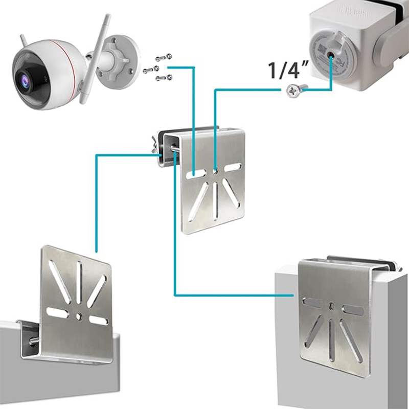 Stainless Steel Gutter Mount for Eufy Security SoloCam S340 | Connect It Ireland