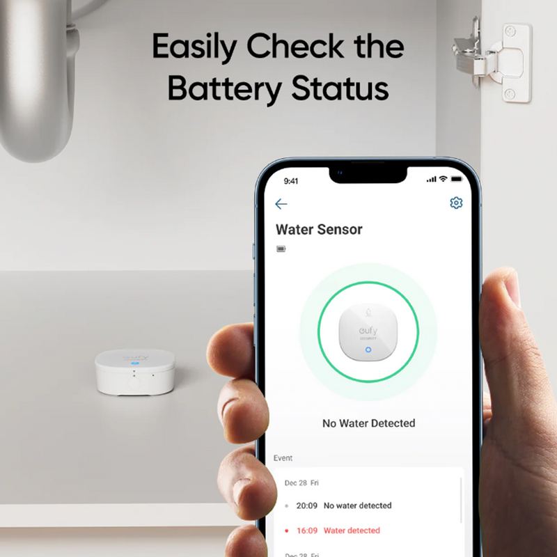 eufy Water and Freeze Sensor with Remote Alerts | T89203D1 | Connect It Ireland