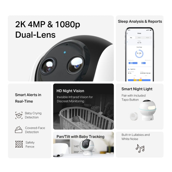 Tp-Link | Tapo C840 | Dual-Lens Smart Baby Camera | Connect It Ireland