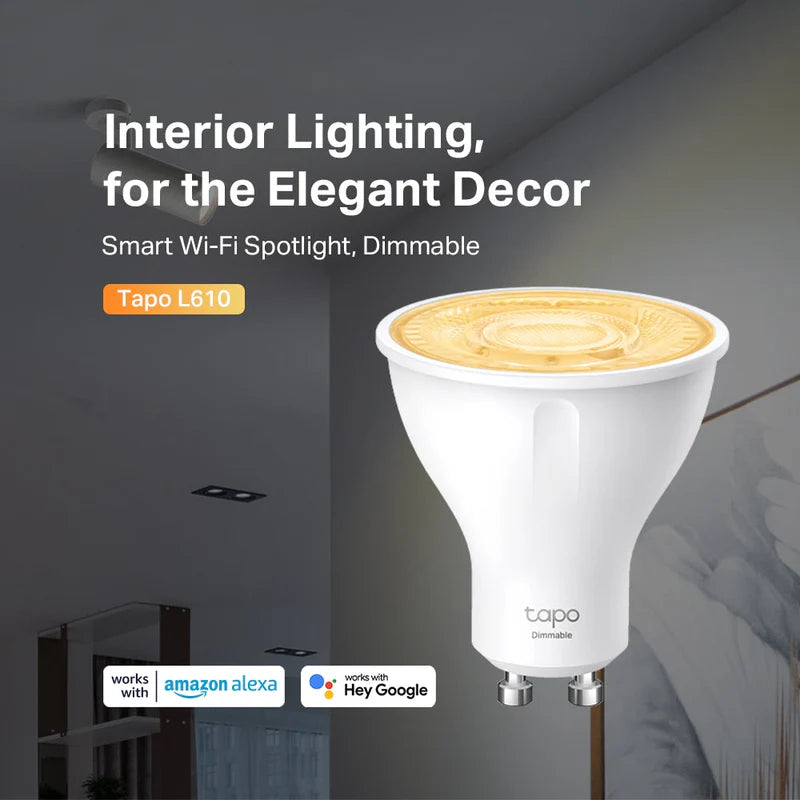 Tapo | GU10 Smart Wi-Fi Spotlight, Dimmable | L610 (4 Pack) | Connect It Ireland