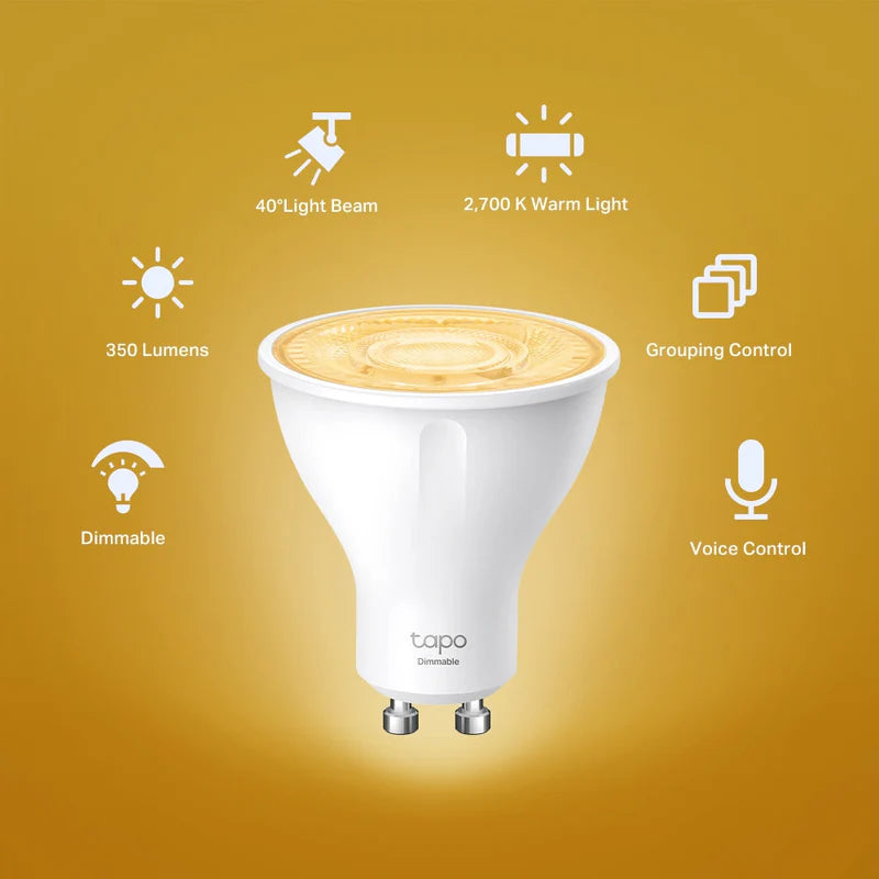 Tapo | GU10 Smart Wi-Fi Spotlight, Dimmable | L610 (4 Pack) | Connect It Ireland