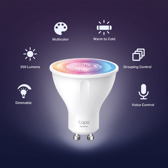 Tapo | GU10 Smart Wi-Fi Spotlight, Multicolor | L630 (2 Pack) | Connect It Ireland