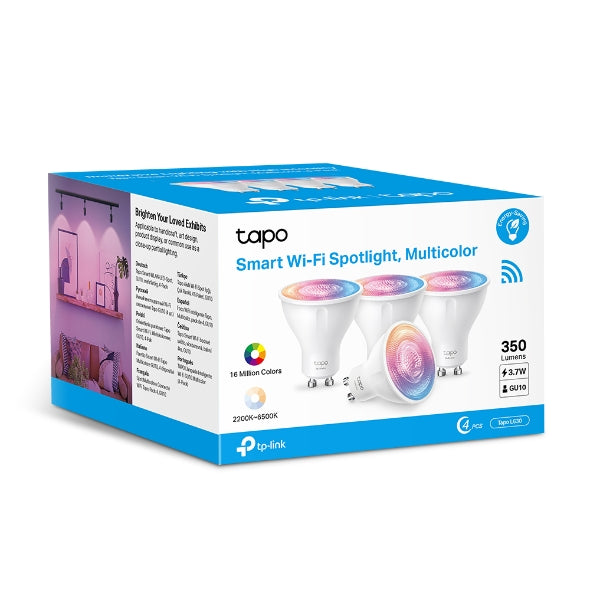 Tapo | GU10 Smart Wi-Fi Spotlight, Multicolor | L630 (4 Pack) | Connect It Ireland
