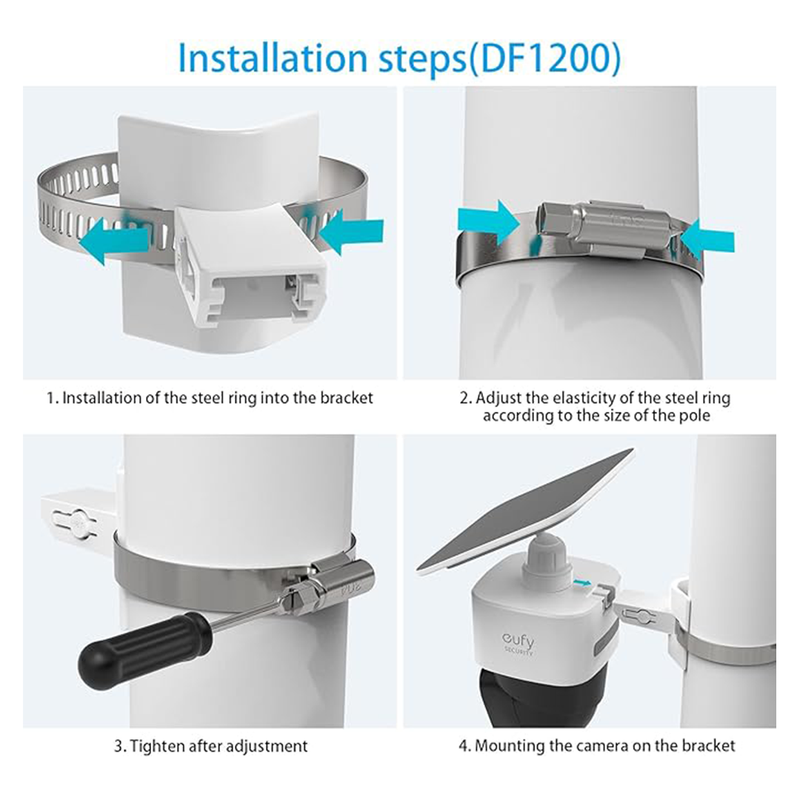 Versatile Pole Mount for eufy Security SoloCam S340 | Connect It Ireland