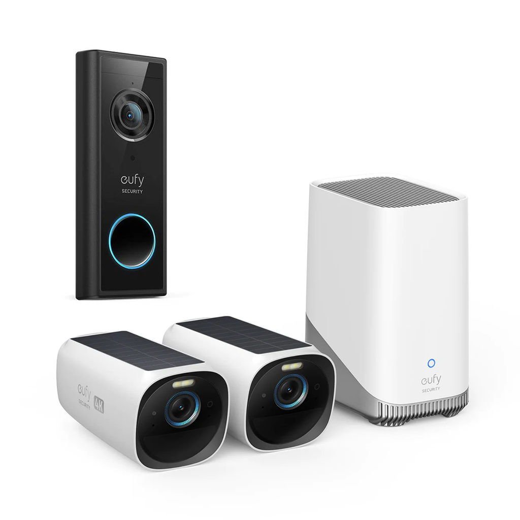 Eufy S330 2-Cam Kit + HomeBase 3 + 2K Video Doorbell | Bundle