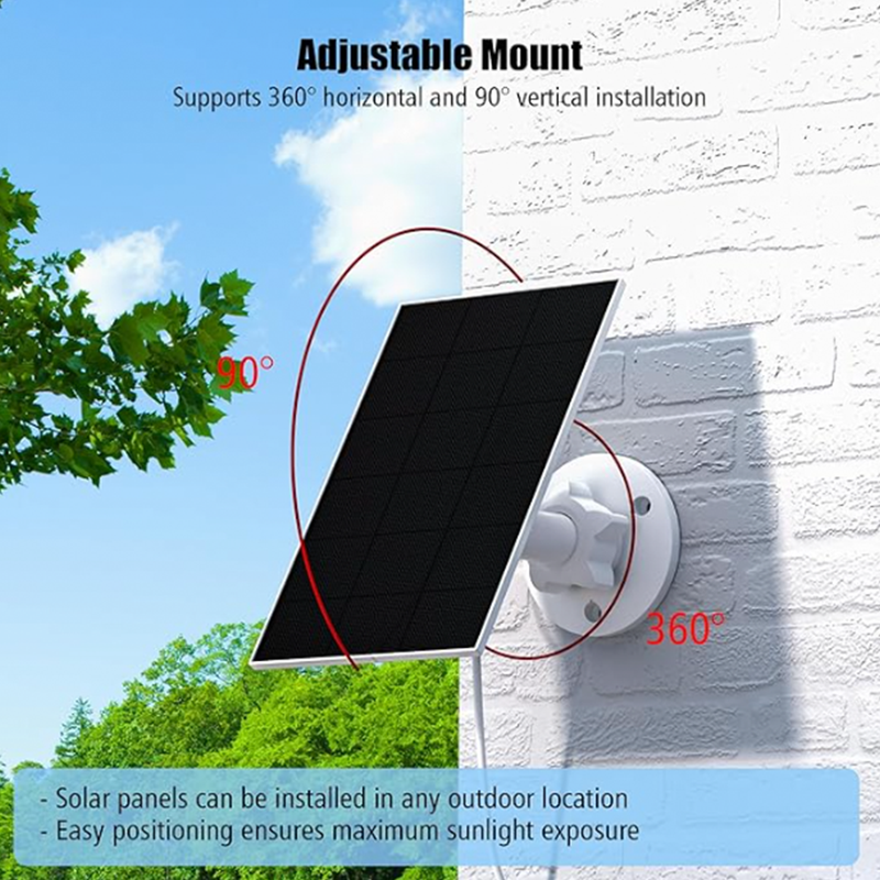 Solar Panel for eufy Outdoor Security Camera | 5V 2.5W | Connect It Ireland