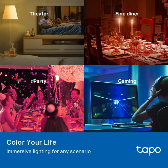 Tapo | B22 Smart WiFi Multicolour Lightbulb (2-Pack)