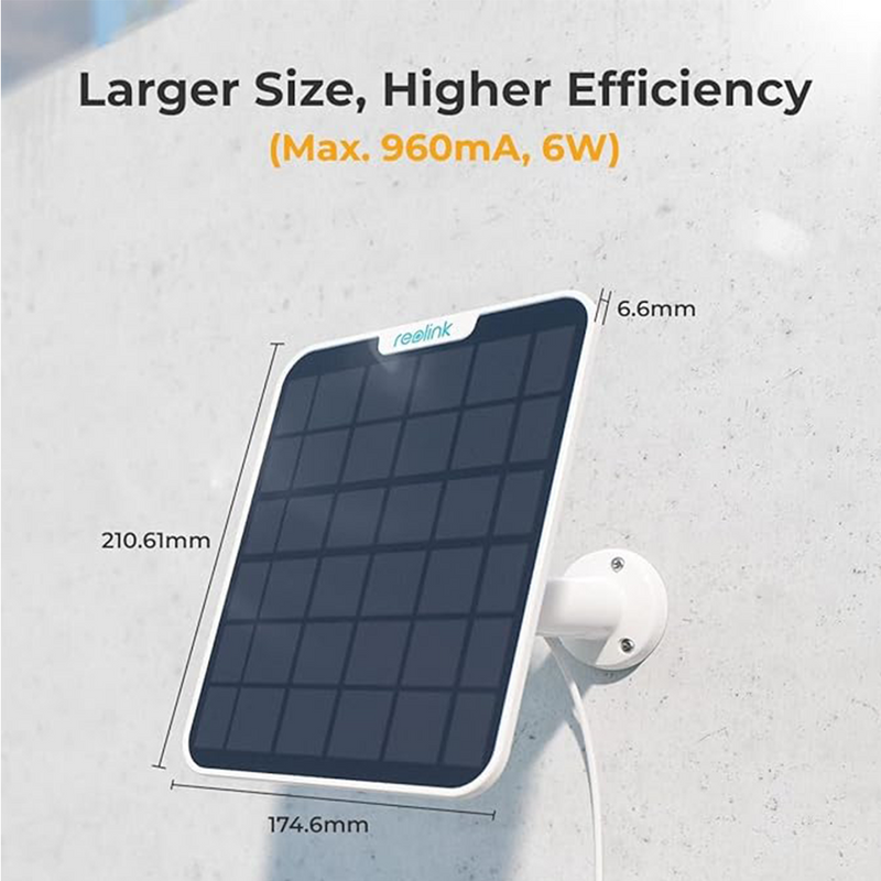 Reolink 6W Solar Panel 2 for Outdoor Security Camera | Connect It Ireland