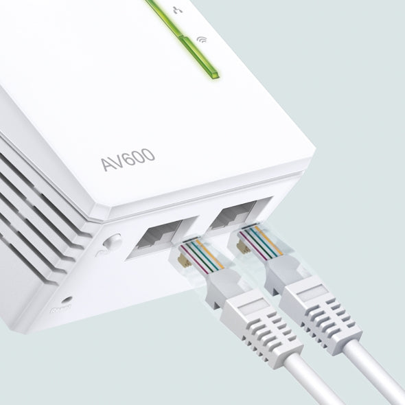 AV600 Powerline Wi-Fi Extender with 2 LAN ports | TL-WPA4220 KIT Starter Kit