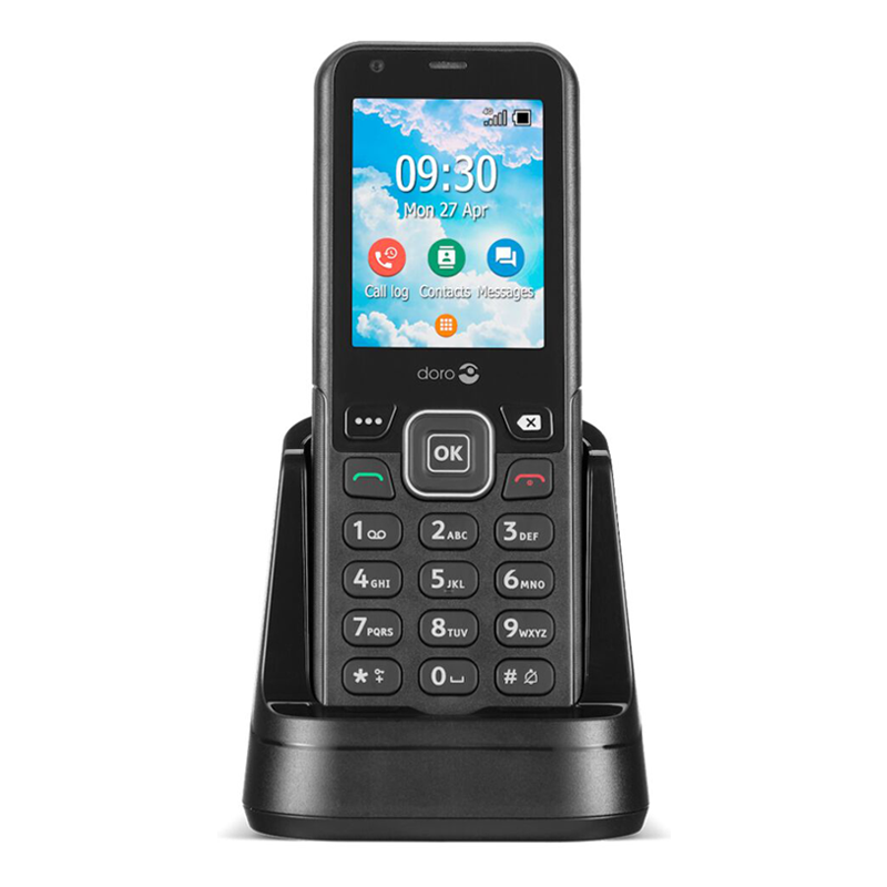 Doro 7000H Cordless 4G Home Phone for cellular networks | Black | Connect It Ireland