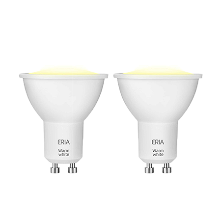 ERIA 6W | Twin Pack: Smart Dimmable Warm White GU10 Spotlight Bulb
