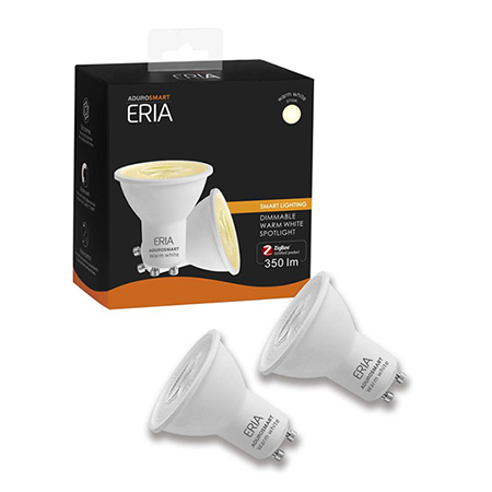 ERIA 6W | Twin Pack: Smart Dimmable Warm White GU10 Spotlight Bulb Features