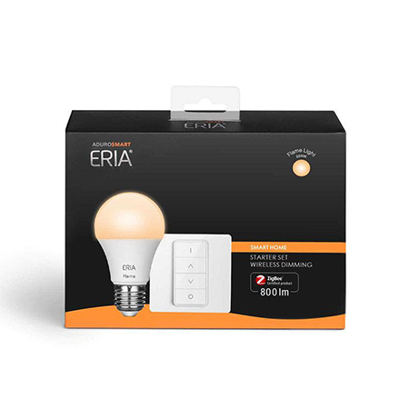 ERIA A60 9W |  Smart Dimmable Flame E27 Starter Pack box
