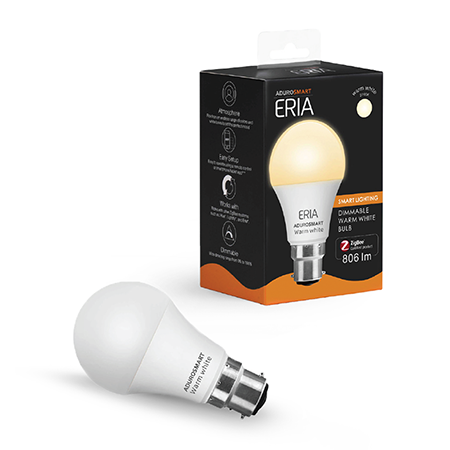 ERIA A60 9W | Smart Dimmable Warm White B22 Light Bulb with box