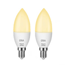 ERIA C40 6W | Twin Pack: Smart Dimmable Warm White E14 Candle Light Bulb