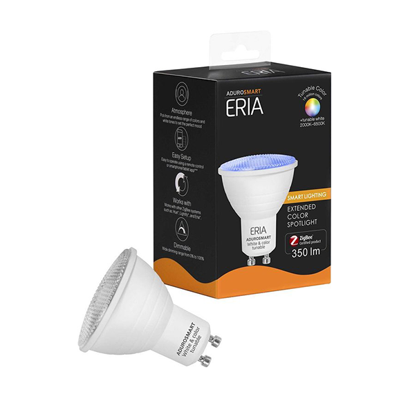 Smart White and Colour Tunable GU10 Spotlight Bulb AduroSmart ERIA 6W with box
