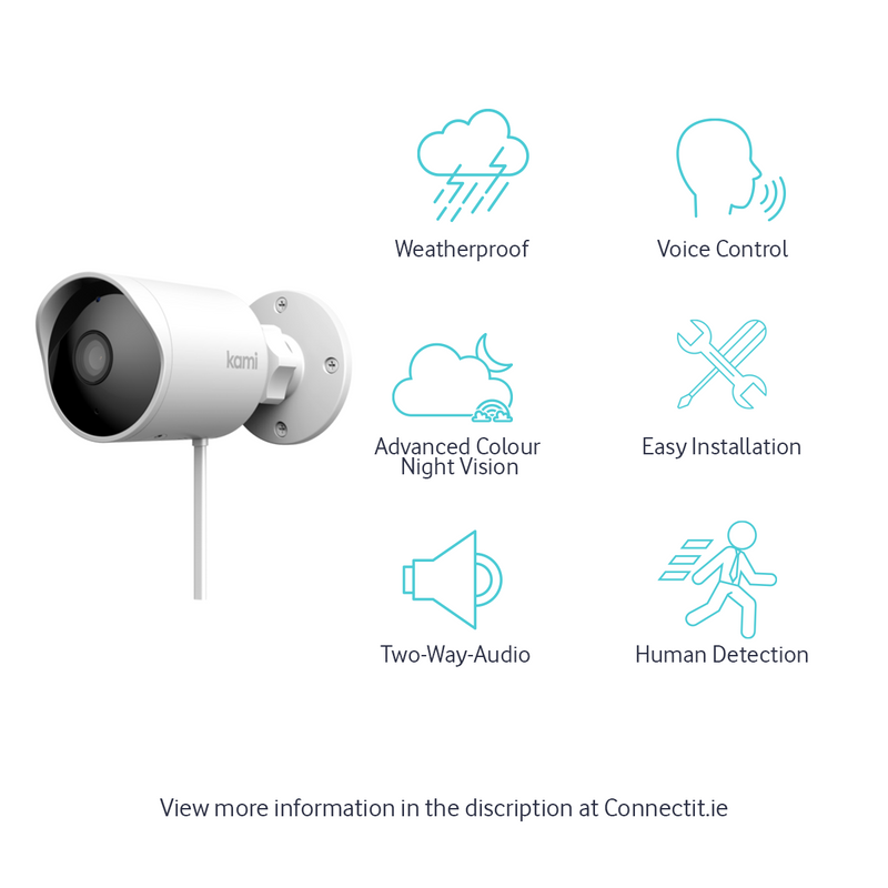 Kami | Wi-Fi Outdoor Security Camera with Colour Night Vision Features