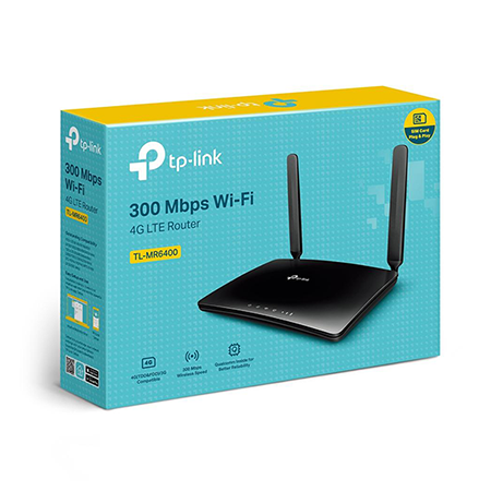 TP-Link 300 Mbps Wireless 4G LTE Router | TL-MR6400 box