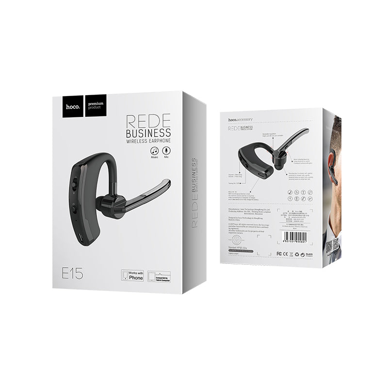 Hoco REDE Business Wireless Headset E15 | Black box